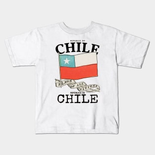 Vintage Chile Country Flag Kids T-Shirt